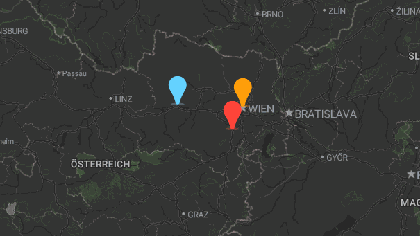 Map of company locations