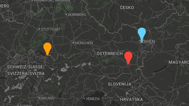 Map of company locations