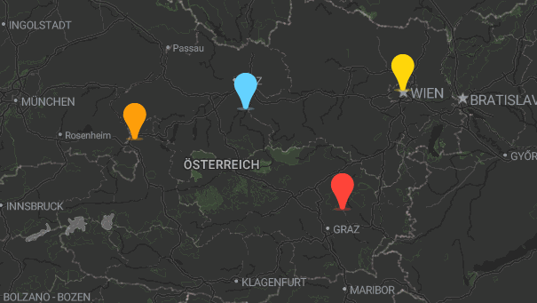 Map of company locations