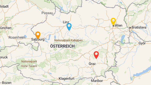 Map of company locations