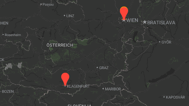 Map of company locations
