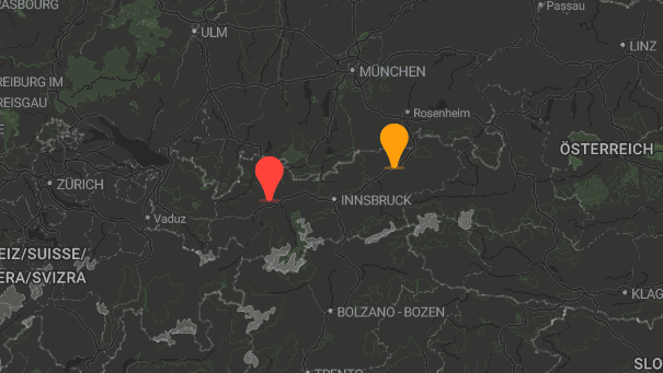 Map of company locations