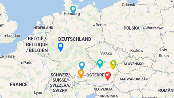 Map of company locations