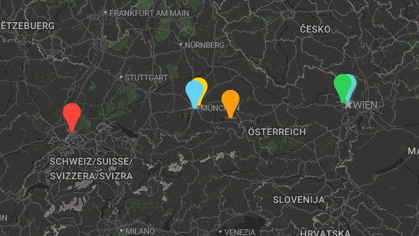 Map of company locations