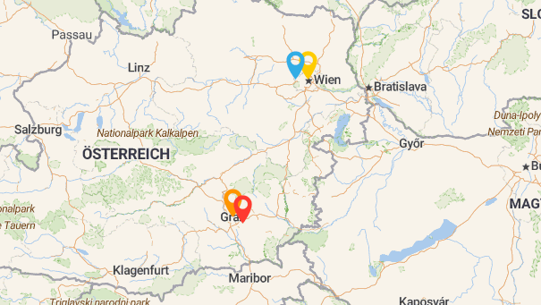 Map of company locations
