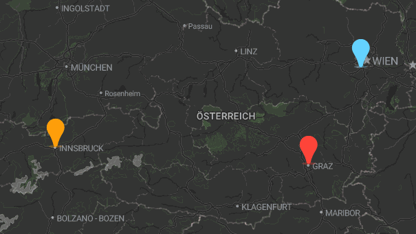 Map of company locations
