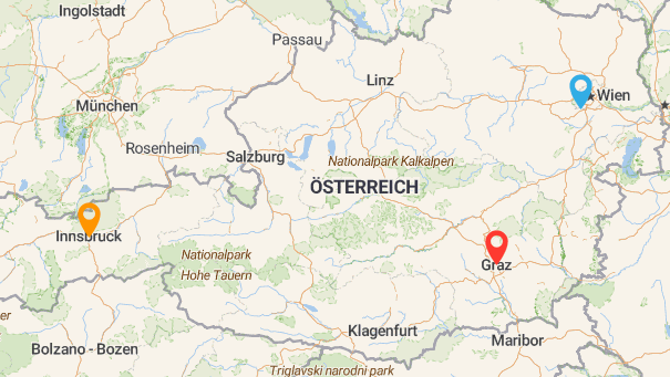 Map of company locations