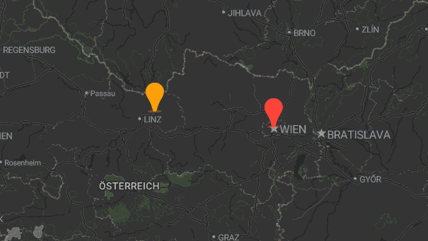 Map of company locations