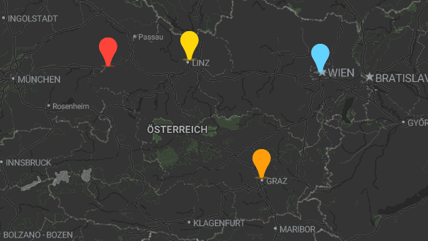 Map of company locations
