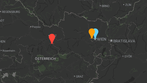 Map of company locations