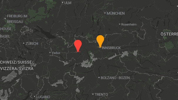 Map of company locations