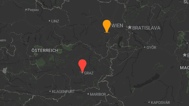 Map of company locations