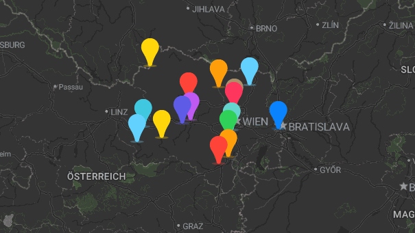 Map of company locations