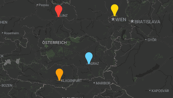 Map of company locations