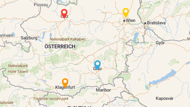 Map of company locations