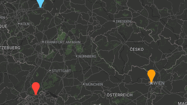 Map of company locations