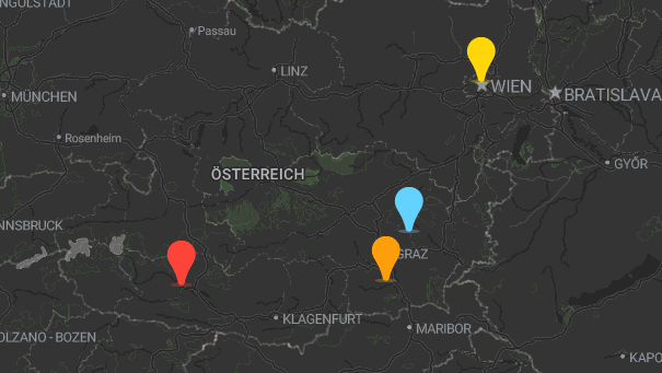 Map of company locations