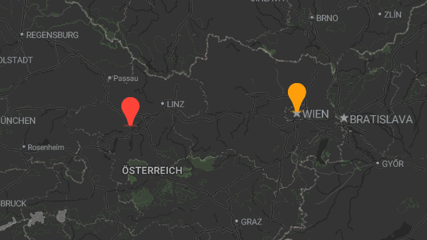 Map of company locations