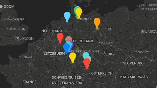 Map of company locations