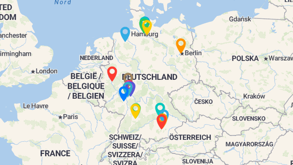 Map of company locations