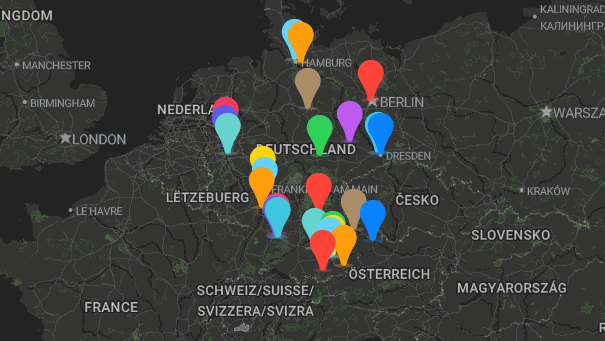 Map of company locations