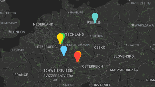 Map of company locations