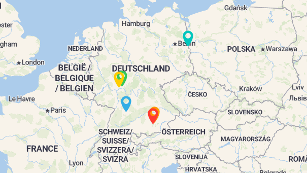 Map of company locations