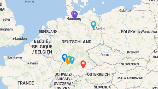 Map of company locations