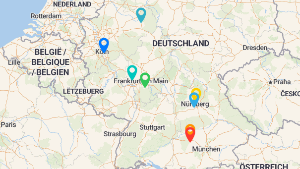 Map of company locations