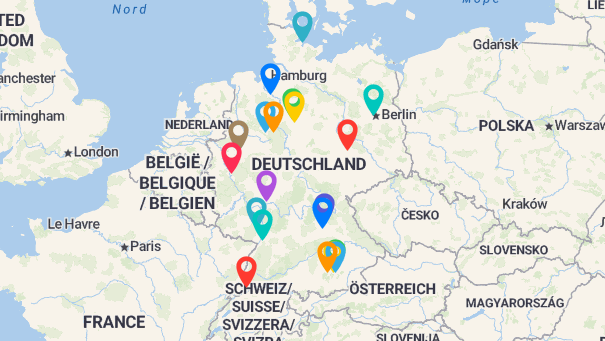Map of company locations