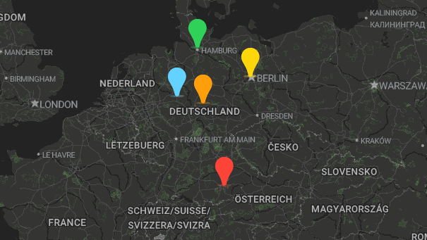 Map of company locations