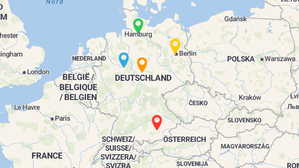 Map of company locations
