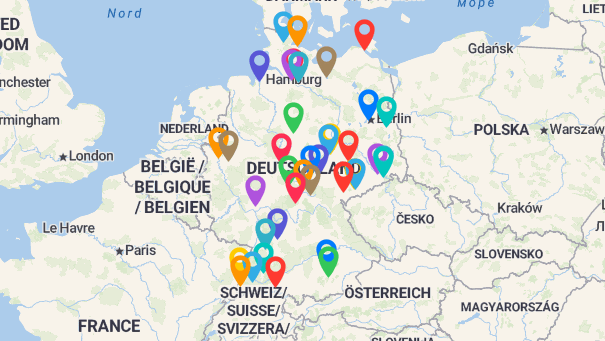 Map of company locations