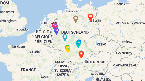 Map of company locations