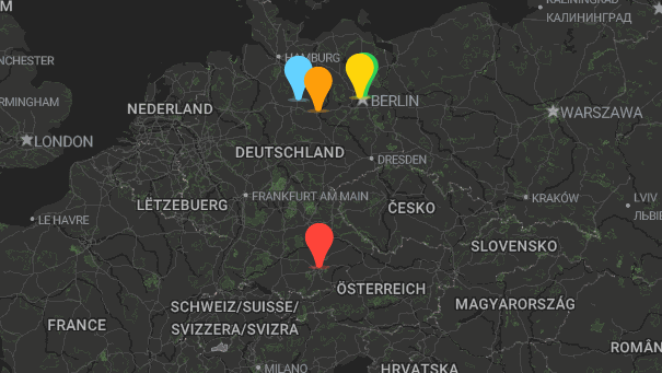 Map of company locations