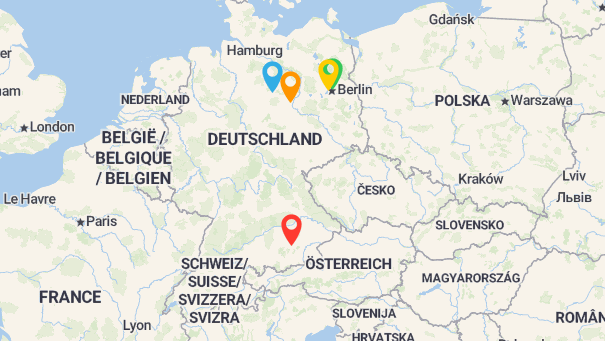 Map of company locations