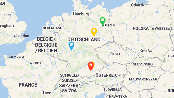 Map of company locations