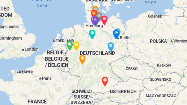 Map of company locations