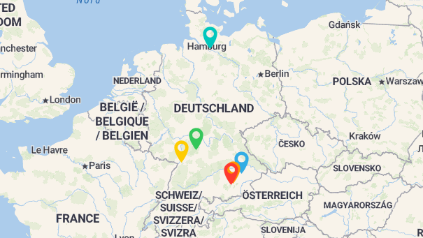 Map of company locations