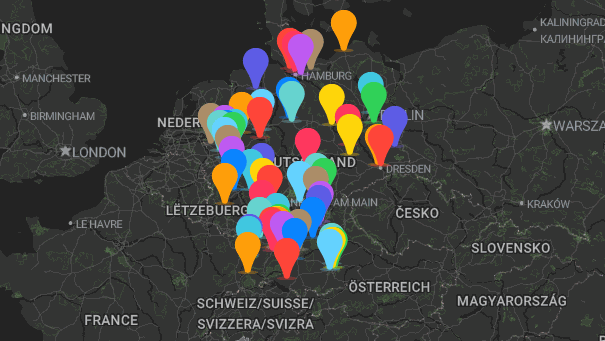 Map of company locations