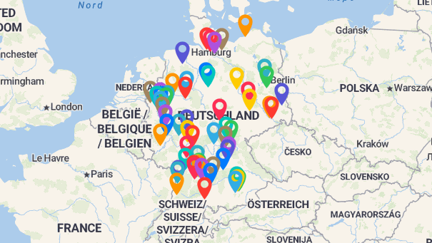 Map of company locations