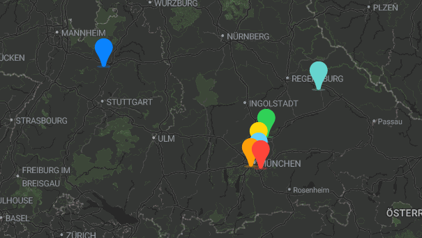 Map of company locations