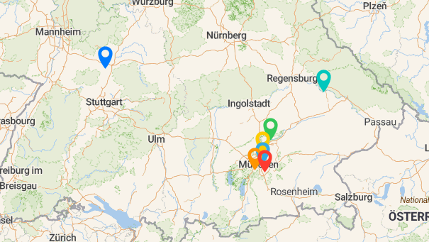 Map of company locations