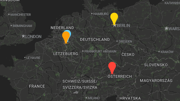 Map of company locations