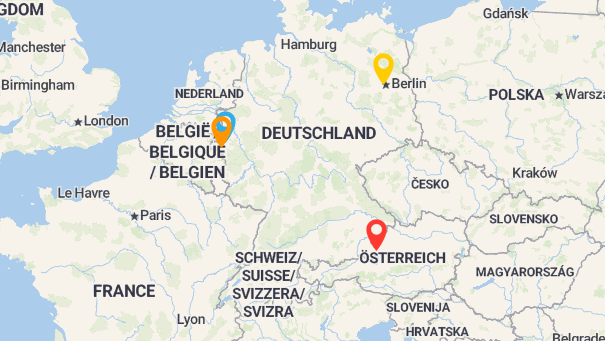 Map of company locations