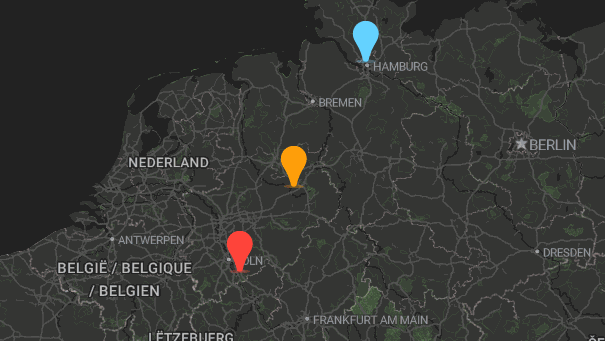 Map of company locations