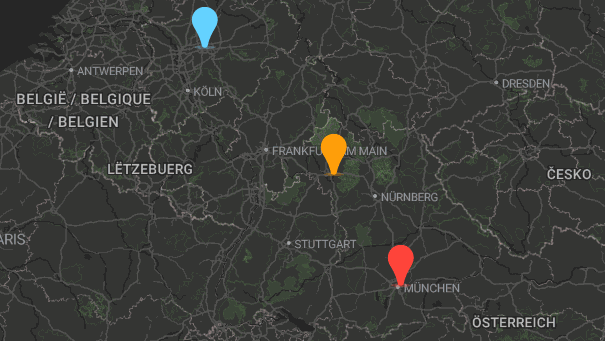 Map of company locations