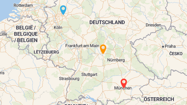 Map of company locations