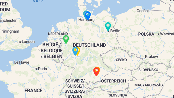 Map of company locations