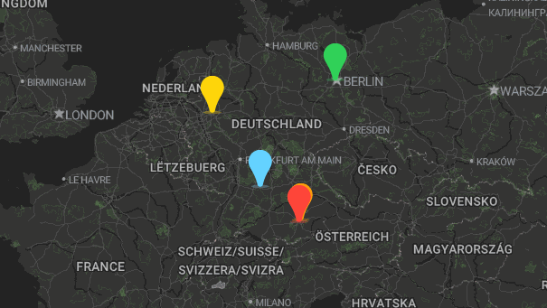 Map of company locations